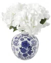 Flora Bunda Hydrangea In Chinoiserie