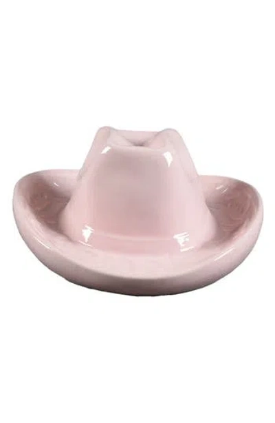 Flora Bunda Pink Ceramic Cowgirl Hat In Brown