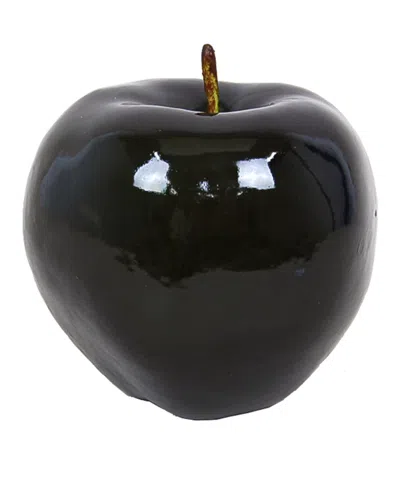Flora Bunda Shiny Large Centerpiece Apple, 6" In Black