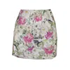 Flora By Alexandria Women's Green / Pink / Purple Claudia Floral Mini Skirt In Rose In Green/pink/purple