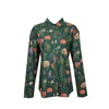 Flora By Alexandria Women's Green / Red Lydia Floral Button Down In Palm In Green/red