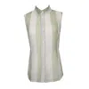 Flora By Alexandria Women's Green / White Marie Organza Button Down In Mint In Green/white