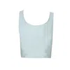 Flora By Alexandria Women's Khatie Blue Linen Tank In Blue