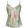 Flora By Alexandria Women's Neutrals / Gold Elena Floral Print Cami Top In Gold