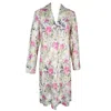 Flora By Alexandria Women's Pink / Purple / Green Claudia Floral Linen Jacket In Rose In Pink/purple/green