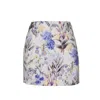 Shop Flora By Alexandria Women's Pink / Purple / Yellow Claudia Floral Mini Skirt In Periwinkle In Pink/purple/yellow