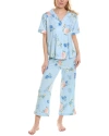 FLORA BY FLORA NIKROOZ FLORA BY FLORA NIKROOZ 2PC PRINTED KNIT PAJAMA SET