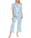 FLORA BY FLORA NIKROOZ FLORA BY FLORA NIKROOZ 2PC PRINTED KNIT PAJAMA SET