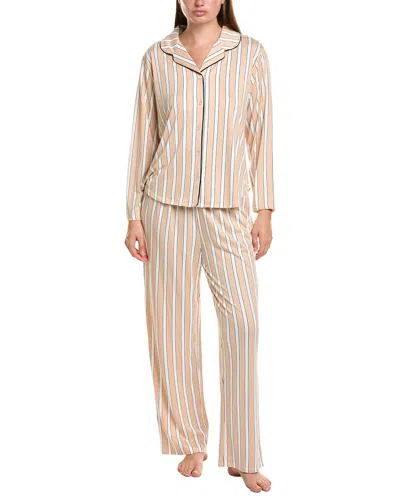Flora By Flora Nikrooz 2pc Printed Knit Pajama Set In Brown