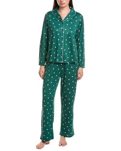 Flora By Flora Nikrooz 2pc Printed Knit Pajama Set In Green
