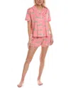 FLORA BY FLORA NIKROOZ FLORA BY FLORA NIKROOZ 2PC PRINTED KNIT PAJAMA SET