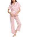 Flora By Flora Nikrooz 2pc Printed Stripe Pajama Set In Pink
