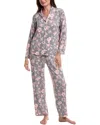 Flora By Flora Nikrooz 2pc Printed Top & Pant Sleep Set In Gray