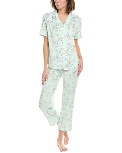 Flora By Flora Nikrooz 2pc Rib Top & Capri Set In Green