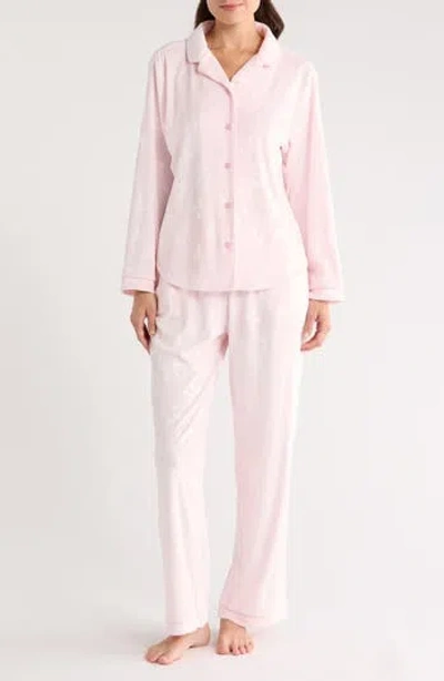 Flora By Flora Nikrooz Addie Velour Long Pajamas In Pink