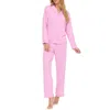 Flora By Flora Nikrooz Alice Long Sleeve Top & Pants Pajamas In Sherbert