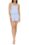 Flora By Flora Nikrooz Amari Camisole, Shorts & Pants 3-piece Pajamas In Blue