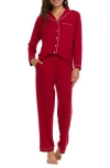 Flora By Flora Nikrooz Annie Long Sleeve & Pants 2-piece Pajama Set In Lipstick