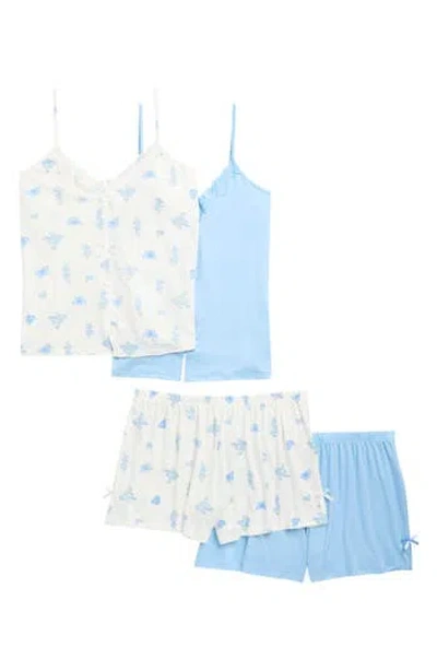 Flora By Flora Nikrooz Aubree 4-piece Pajamas In Multi
