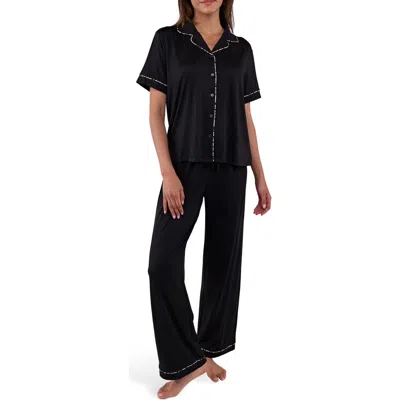 Flora By Flora Nikrooz Brenna 3-piece Pajama Set In Black