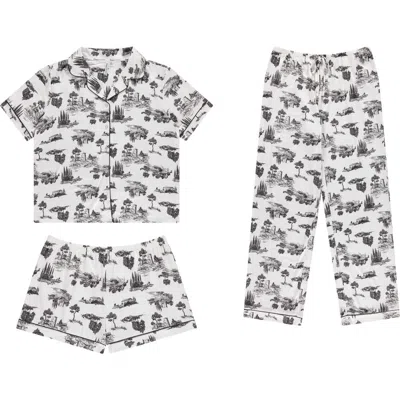 Flora By Flora Nikrooz Brenna Piped 3-piece Pajamas In Multi