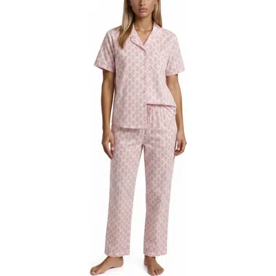 Flora By Flora Nikrooz Brenna Piped 3-piece Pajamas In Pink