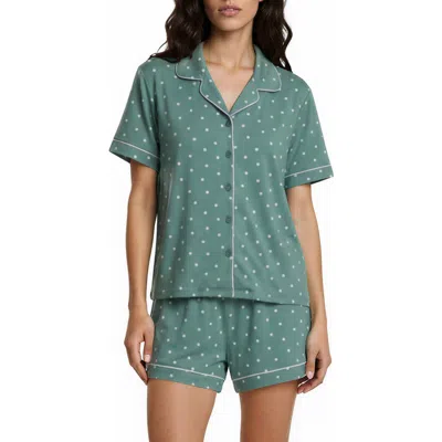 Flora By Flora Nikrooz Brenna Piped Pajamas In Green
