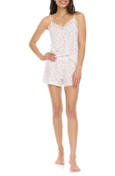 FLORA BY FLORA NIKROOZ FLORA BY FLORA NIKROOZ BRITTANY FLORAL CAMISOLE & SHORTS PAJAMAS