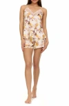 Flora By Flora Nikrooz Women's Cindy 2-pc. Floral Satin Pajamas Set In Ivory