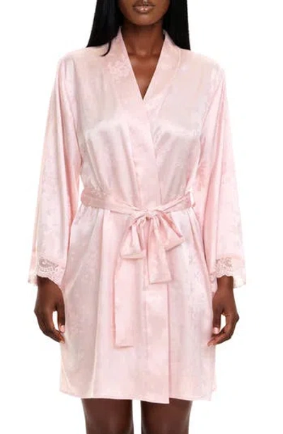 Flora By Flora Nikrooz Eloisa Floral Satin Wrap In Pink