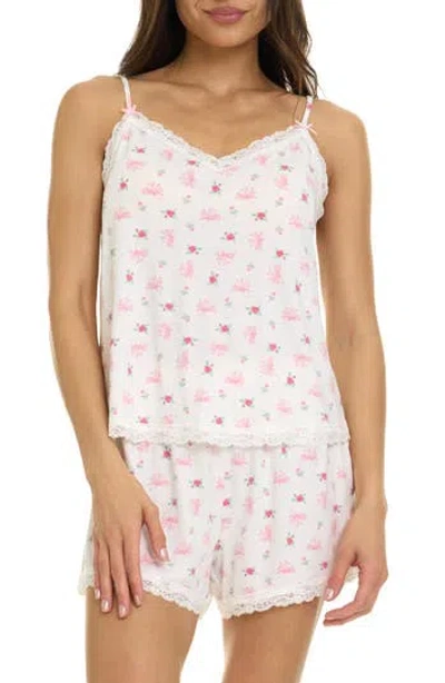 Flora By Flora Nikrooz Fleur 4-piece Pajamas Set In White
