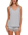 Flora By Flora Nikrooz Frances Knit Cami Tap Pajama Set In Gray