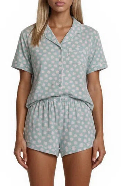 Flora By Flora Nikrooz Gabriella Printed Short Pajamas In Blue