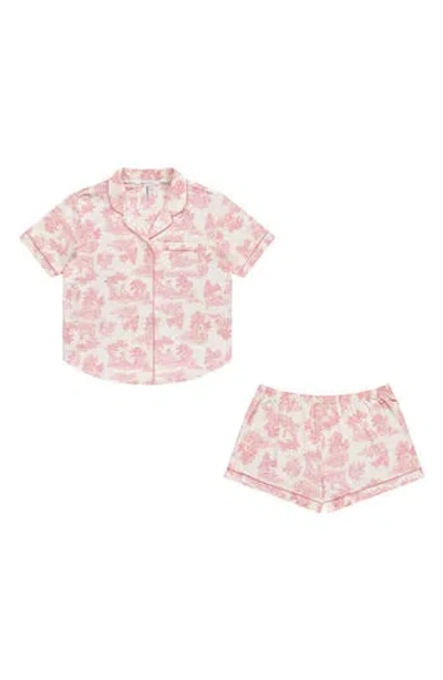 Flora By Flora Nikrooz Gabriella Printed Short Pajamas In Pink