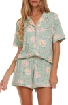 Flora By Flora Nikrooz 2pc Printed Knit Pajama Set In Sage