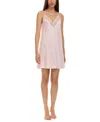 Flora By Flora Nikrooz Kit Matte Heart Lace Chemise Lingerie Nightgown In Pink