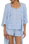 Flora By Flora Nikrooz Lotus Camisole, Shorts & Robe Travel Set