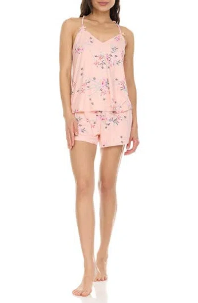 Flora By Flora Nikrooz Makayla Lace 4-pack Assorted Short Pajamas In Peach