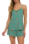 Flora By Flora Nikrooz Stacy 4-piece Pajama Set In Green