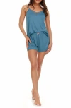 Flora By Flora Nikrooz Stacy Solid Cami Short Set In Teal