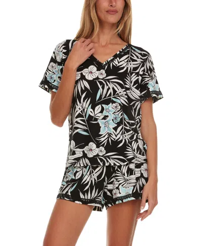 Flora By Flora Nikrooz Women's 2-pc Elina Printed Knit Pajama Set