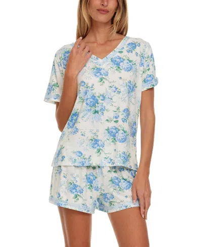 Flora By Flora Nikrooz Women's 2-pc Elina Printed Knit Pajama Set