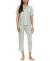 Flora By Flora Nikrooz Women's Annie Printed Capri Pajama Set In Blue