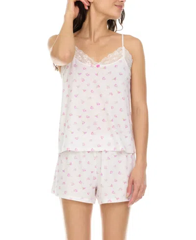 Flora By Flora Nikrooz Women's Brittany Pointelle Cami Short Set In Ivory