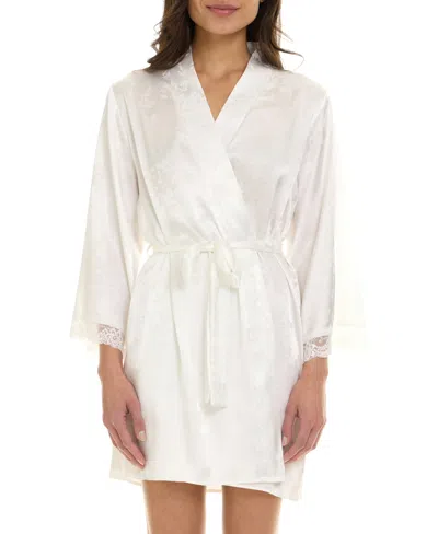 Flora By Flora Nikrooz Women's Eloisa Satin Wrap Robe In Multi