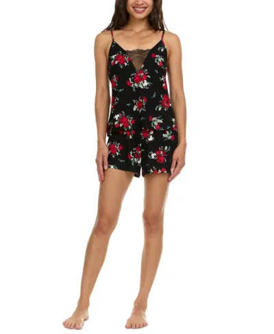 FLORA BY FLORA NIKROOZ WOMEN'S JO FLORAL CAMI & SHORTS SLEEP SET