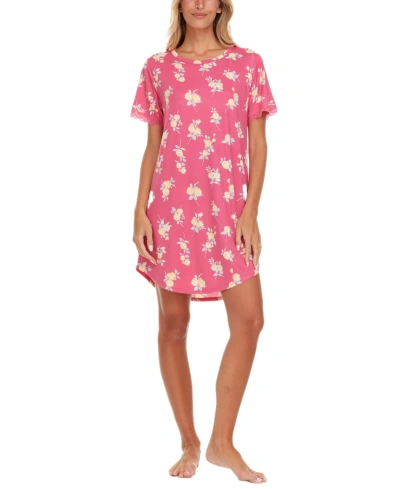 Flora By Flora Nikrooz Women's Kathleen Short Sleeve Sleepshirt In Pink