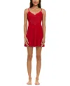 Flora By Flora Nikrooz Monique Lace Knit Chemise In Red