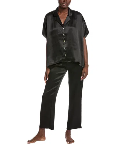 FLORA NIKROOZ FLORA NIKROOZ 2PC CRINKLED CHARM CAFTAN PAJAMA SET