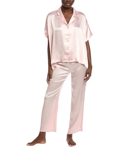 FLORA NIKROOZ 2PC CRINKLED CHARM CAFTAN PAJAMA SET